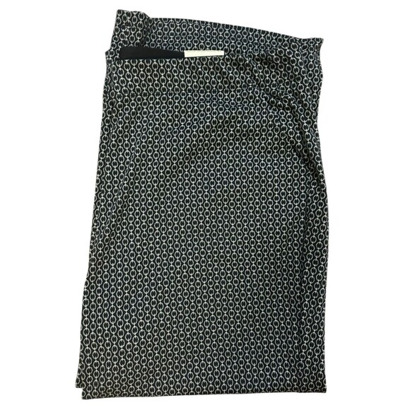 Max Studio London Geo Cropped Wide Leg Black Elastic Waist Trousers 3X - Picture 6 of 8